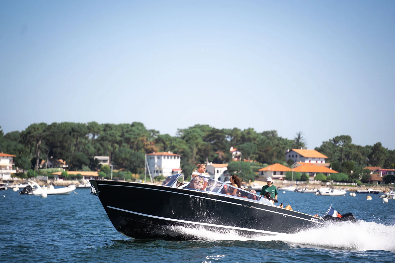 Boat journey along the coast